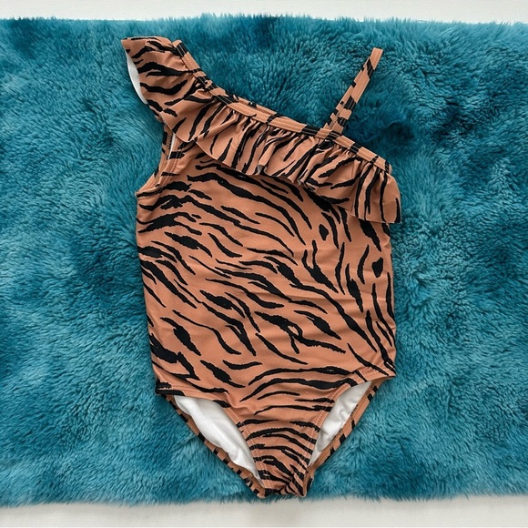 Carter’s Girls One Piece Tiger Swimsuit Size 5 - Picture 1 of 14